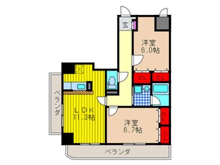 ウエストワン東大阪の物件間取画像